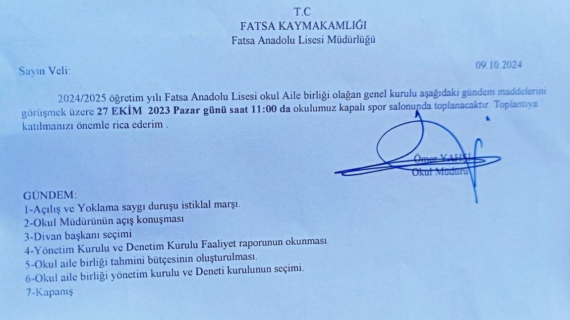 OKUL AİLE BİRLİĞİ KURUL TOPLANTISI 